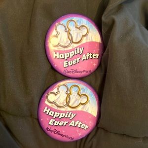 Disney World Happily Ever After Button Pins